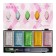 Watercolor paints, pearl, + brush, in a plastic box, 5 colors