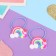 Hair gum "Baby" (set 2 pcs) Rainbow stars, blue