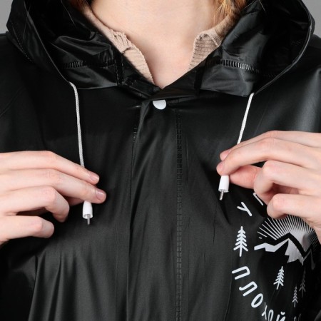 A raincoat adult cloak "Nature has no bad weather", size 42-48, color black-4