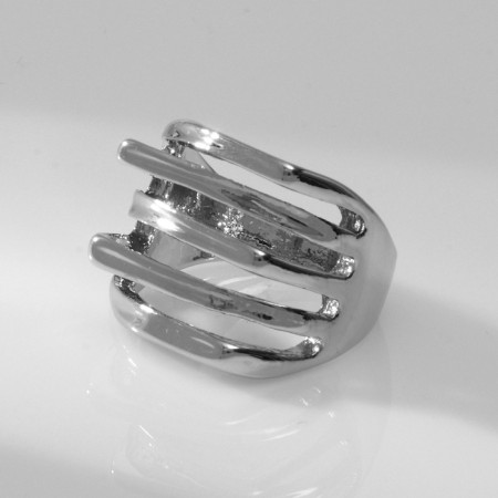 Ring Metal "Trend" Movement, Color silver, size 18
