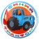 Soft ball, blue tractor, diameter 6.3 cm, mix