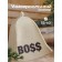 Boss Bath cap with print, white