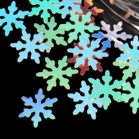 Sequins for decor "snowflakes", multi -colored-1