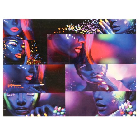 Aquagram for the face and body, glow from ultraviolet radiation, 6 colors-7