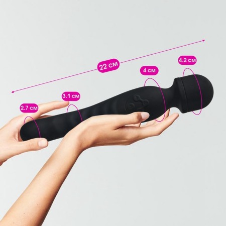 Vibrator of a bilateral oka-clips, 7 modes, with heating to 42 degrees, black-4