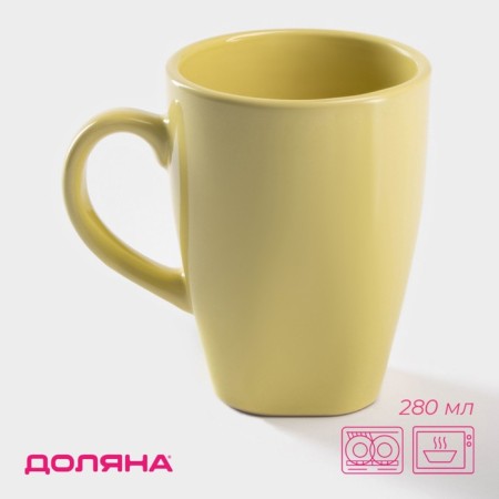 Ceramic share mug "Pastel", 280 ml, yellow color