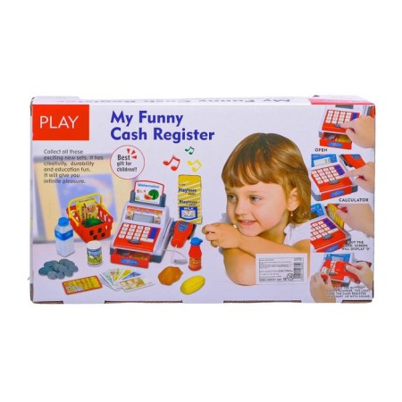 Cash desk with products, sound effects, works from batteries-2