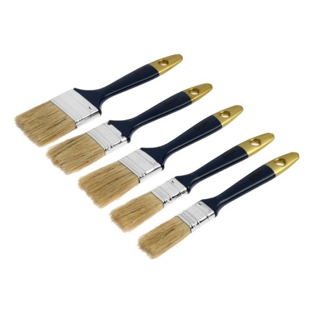 A set of tundra brushes, natural bristles, plastic handle, 1-1.5-2 ", 5 pieces