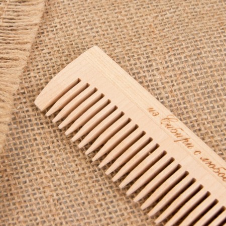 Comb - comb, 12 × 3.5 cm, packing 25 pcs, color "Light wood"-2
