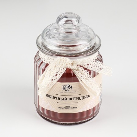 Candle in a jar flavored "apple strudel" 180g, burning time 45h-1