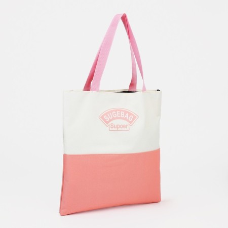 A backpack with a zipper, an outer pocket, a set of a chover, bag, pink color-7