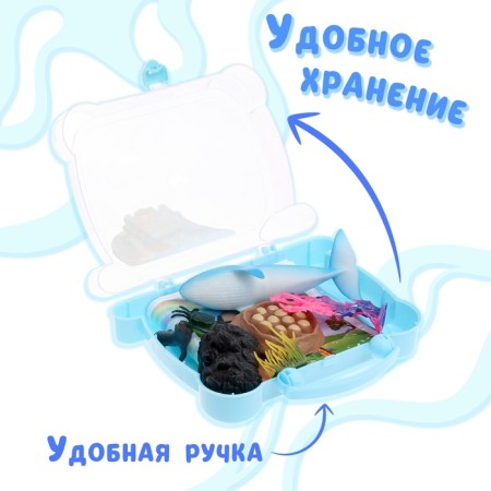 Game set "Sea City", sea animals in the suitcase-7