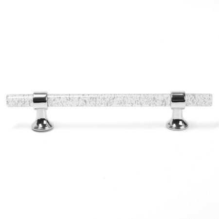 Cappio pk106 bracket handle, m/o 128 mm, d = 12 mm, plastic, transparent/chrome color-1