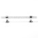 Cappio pk106 bracket handle, m/o 128 mm, d = 12 mm, plastic, transparent/chrome color
