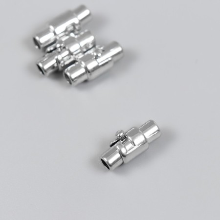 Magnetic housing fastener for the cord silver 0.3x1.5 cm