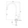 Accoona A9890T kitchen mixer, single -leaf, with silicone surge, gray/chrome
