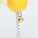 Teaser "rifting ball with feathers on a suction cup", a ball 3.8 cm, yellow