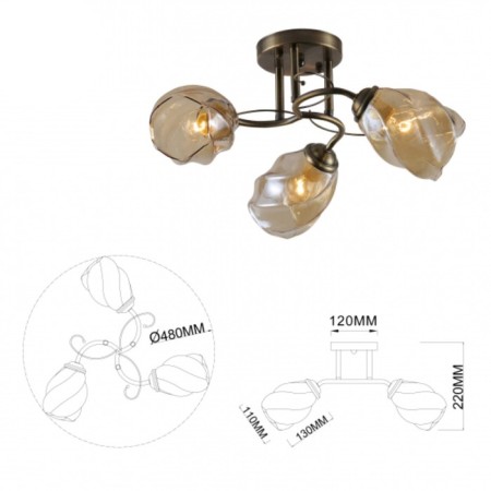 Bruna 9130-303 3he27 40W chandelier-3
