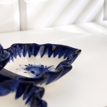 Menzhitsa "leaves", gzhel, porcelain, 20 cm-2