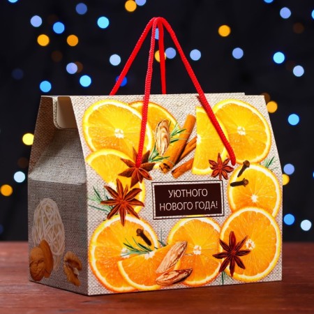 Gift box "Orange", box Case 20.5 x 12 x 17 cm