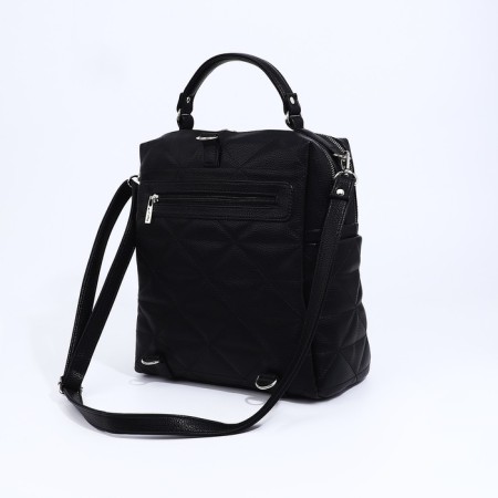 A backpack with a zipper, black color-2