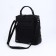 A backpack with a zipper, black color