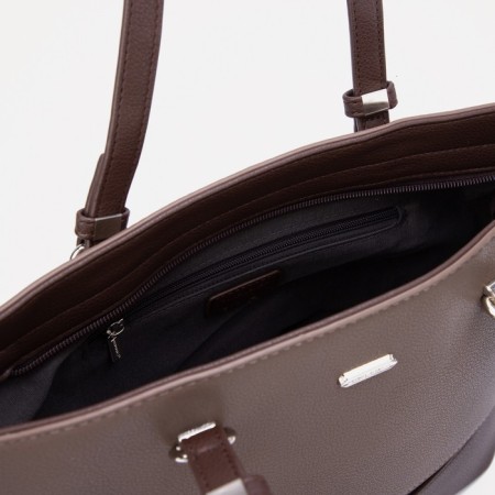 Bag Female Tout on the zipper David Jones, brown color-2