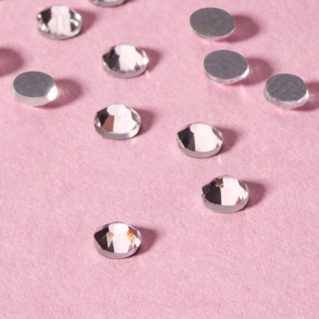 Rhinestones “circle”, glass, d = 2.8 mm, 100 pcs, silver color-2