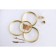Glass dessert "Burleske", d = 21 cm, gold color
