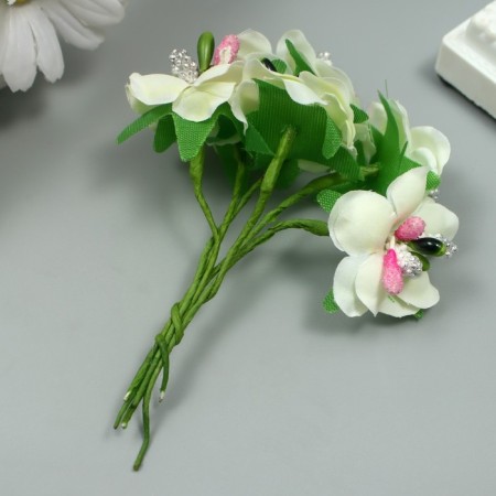 Flowers for decorating "Iris" yellow 1 bouquet = 6 colors 9 cm-1