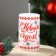 Candle-cylinder "Happy New Year! Bell ringing", 6x10 cm, 30 hours, 227 g, graphics