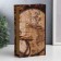 Safe-book wood, leatherette "Old cards and gold compass" 21x13x5 cm