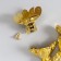 Corner (leg) for the box Plastic "paw" set 4 pcs gold 2.2x2.3 cm