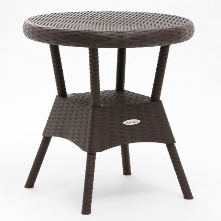 The table "Rattan Ola Dom" Round, Brown, 70 x 70 x 72 cm