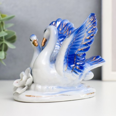 Souvenir Ceramics "2 Swan flashes" 9x10.5x6.5 cm-3