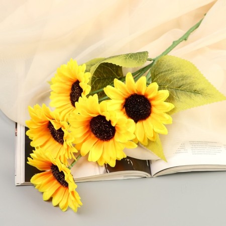 Artificial flowers "five sunflower" 9x53 cm