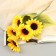 Artificial flowers "five sunflower" 9x53 cm