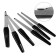 Metal file for nails, 15 cm, in a case, silver/black color