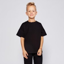 Футболка детская MINAKU:Basic line kids цвет чёрный, рост 128