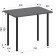 Light 1 kitchen table, 600 × 900 × 730 mm, color graphite