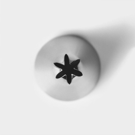 Konfinett confectionery “Closed star”, D = 3 cm, output 1.2 cm, stainless steel-5