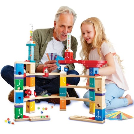 Hape wooden designer, quadrilla labyrinth, expanded set of "Racing"-2
