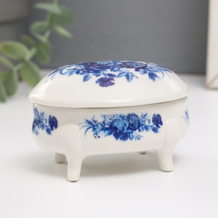 Casmic Coramics on the legs "Blue flowers" 6.1x7.7x4.8 cm-3