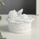 Polystone box white angel on a flower 6*8*8.5 cm mix