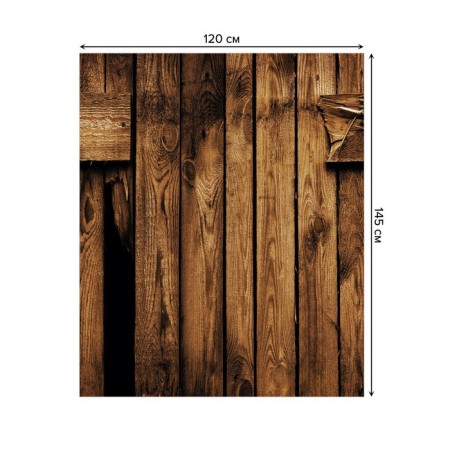 The tablecloth “Wooden fence”, rectangular, Saten, size 120x145 cm-1