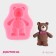 Mold Dolyana "Bear", silicone, 8 × 6.5 cm, pink color