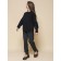 Sweatshirt for girls, height 128 cm, black color