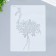 Plastic stencil "Flamingo Flowering Flower in the Michendi style" 29x20.8 cm