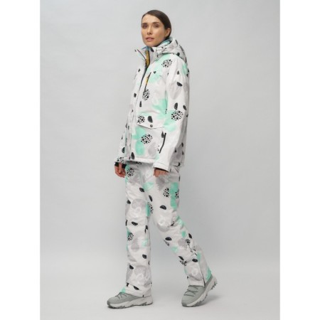 Ski suit female, size 44, gray color-1