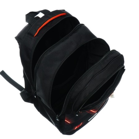 Youth backpack, 40 x 28 x 18 cm, ergonomic back, Stavia "Broken", black-7